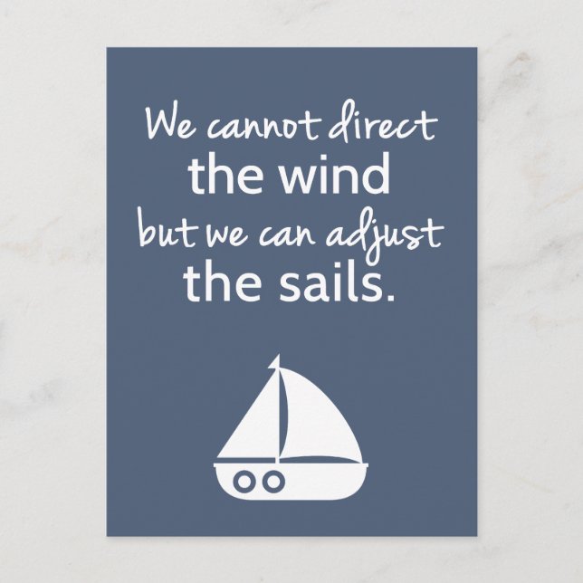 Postal Positividad Mentset Nautical Sail boat Cita (Anverso)