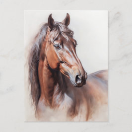 Postal Posposición del caballo Ilustracion Brown