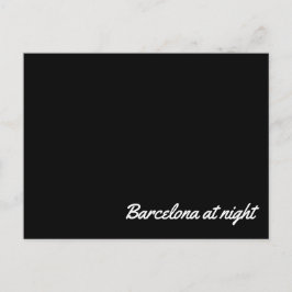 Postal Post card Barcelona at night