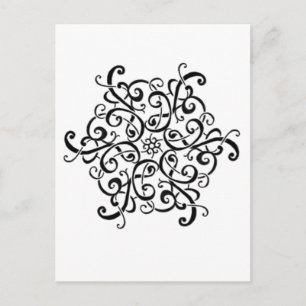 Postal Post Card-Black and White Design