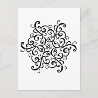 Postal Post Card-Black and White Design