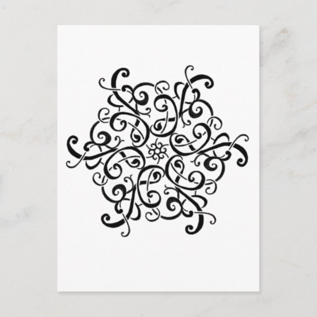 Postal Post Card-Black and White Design (Anverso)
