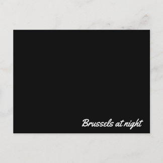 Postal Post card Brussels at night