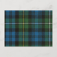 Post Card Campbell de Argyll Ancient Tartán Print