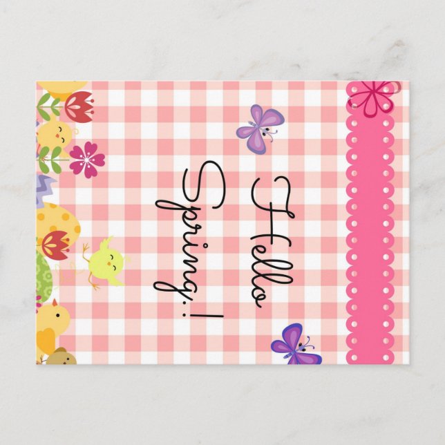 Postal Post Card-Hello Spring! (Anverso)