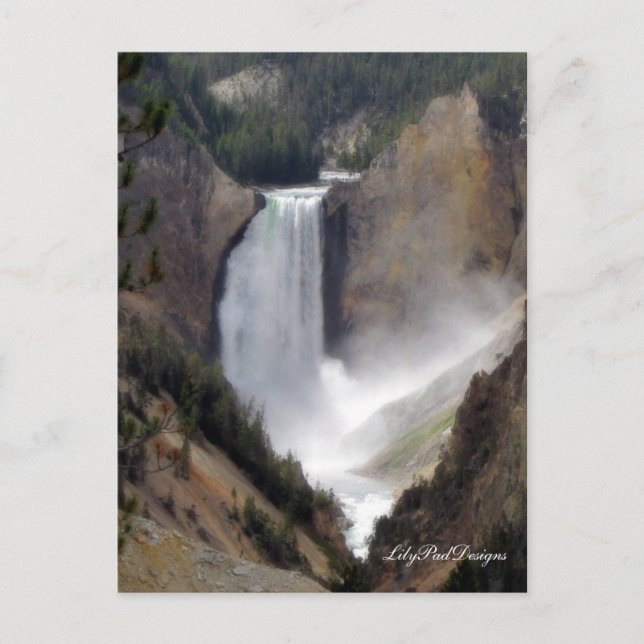 Postal Post Card Scene Yellowstone Falls (Anverso)