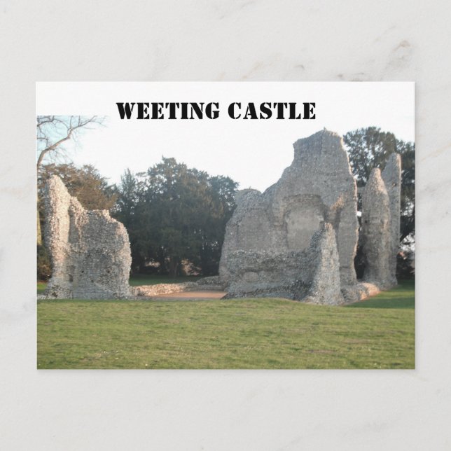Postal Post Card Weeting Castle Weeting Norfolk England (Anverso)