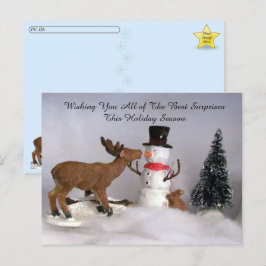 Postal Post-Cross - Invierno divertido para hombres de ni