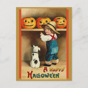 Postal Post de Halloween vintage