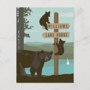 Postal Post de Rótulo de oso