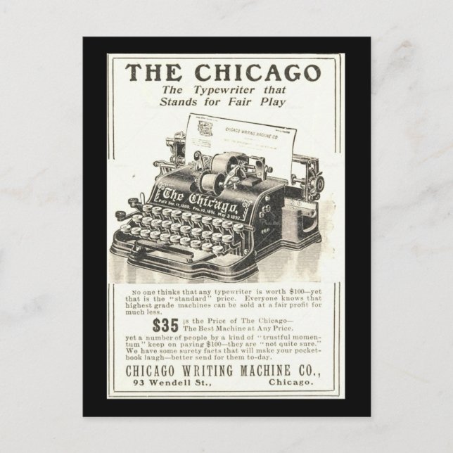 Postal Post-Vintage Chicago Art-The Chicago (Anverso)