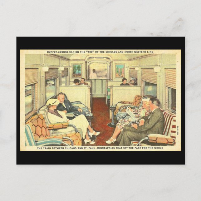 Postal Post-Vintage Chicago Travel Art-1 (Anverso)