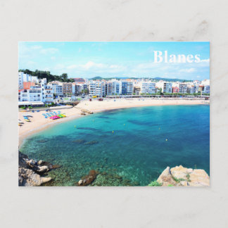 Postal Postáculo con ciudad de Blanes