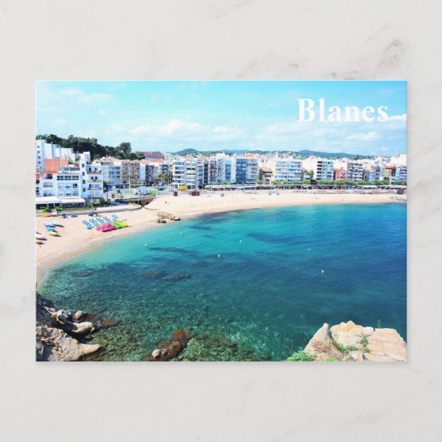 Postal Postáculo con ciudad de Blanes (Anverso)