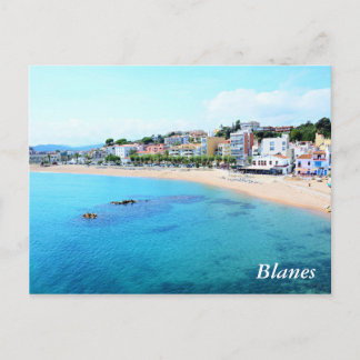 Postal Postáculo con ciudad de Blanes