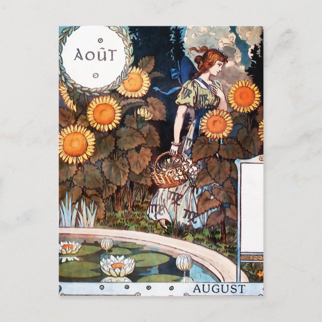 Postal Postal:  Agosto Auot (Anverso)