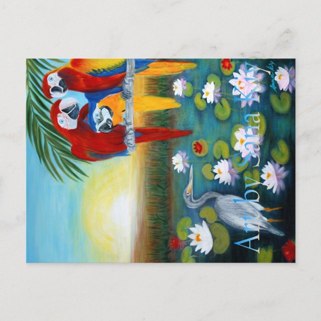 Postal Postal. Amanecer en el paraíso (Anverso)