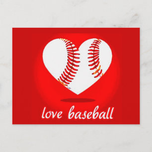 Postal postal, amor, béisbol