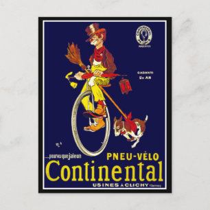 Postal Postal: Anuncio de bicicleta de época: continental