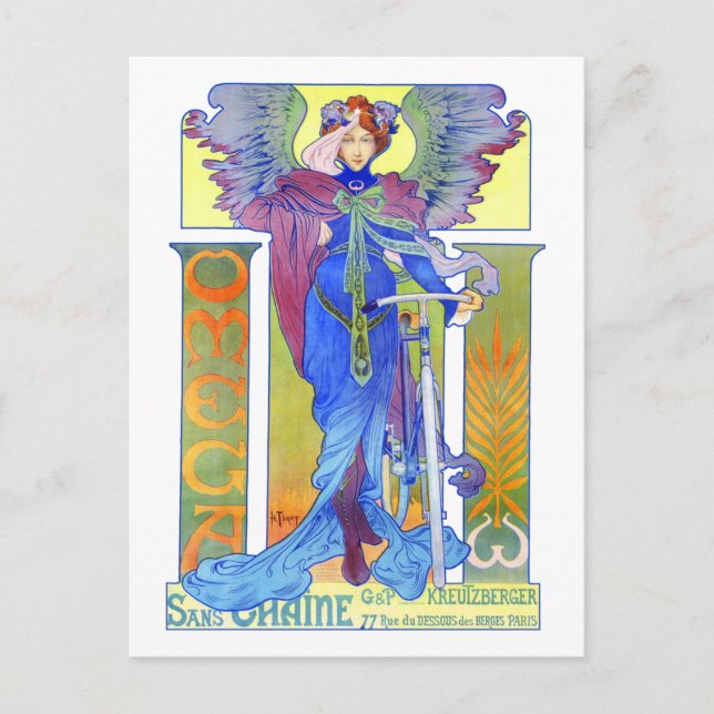 Postal Postal: Anuncio de bicicleta de época Henri Thirie (Anverso)