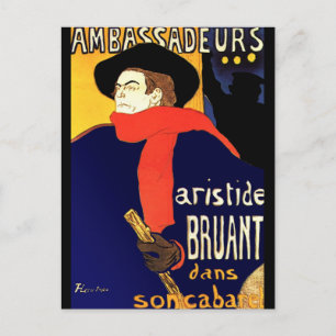 Postal Postal: Aristide Bruant de Toulouse-Lautrec