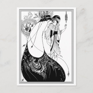 Postal Postal: Aubrey Beardsley - La falda del pavo real