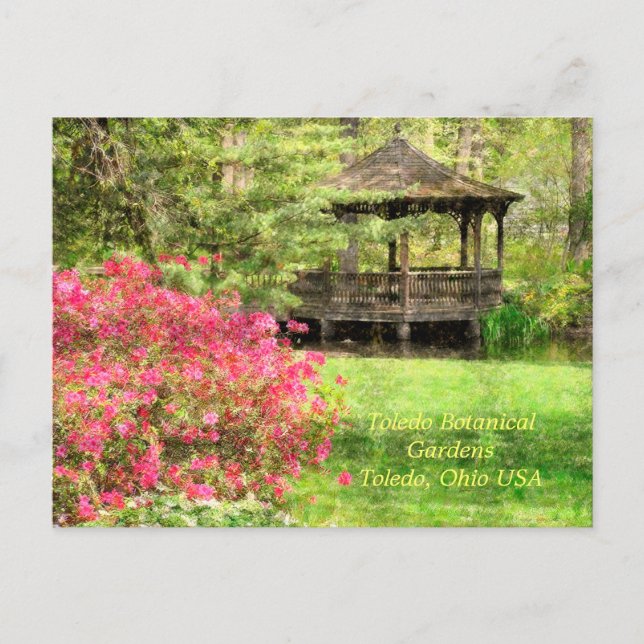 POSTAL POSTAL, "AZALEAS Y GAZEBO, TOLEDO BOTANICAL GA (Anverso)