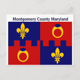 Postal Postal: Bandera Maryland del condado de Montgomery