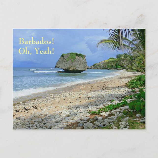 Postal postal, BARBADOS! OH, SÍ!/ ROCK BATHSHEBA (Anverso)