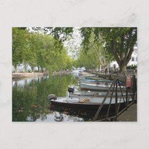 Postal Postal: Barcos, Canal, Lago Annecy, Francia