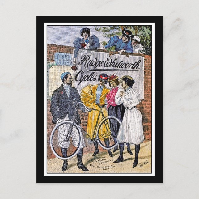 Postal Postal: Bicicletas Art Ruge Whitworth Cycles (Anverso)