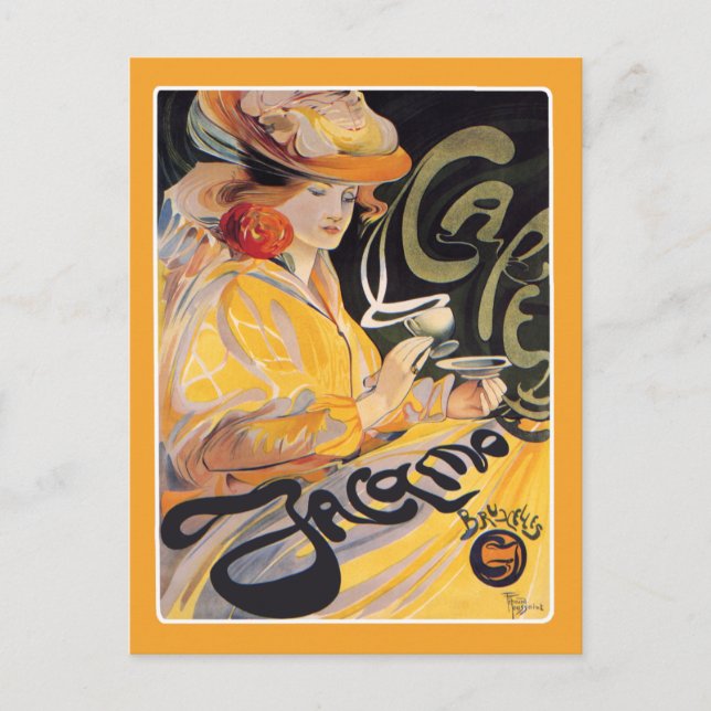 Postal Postal: Café Art Nouveau (Anverso)