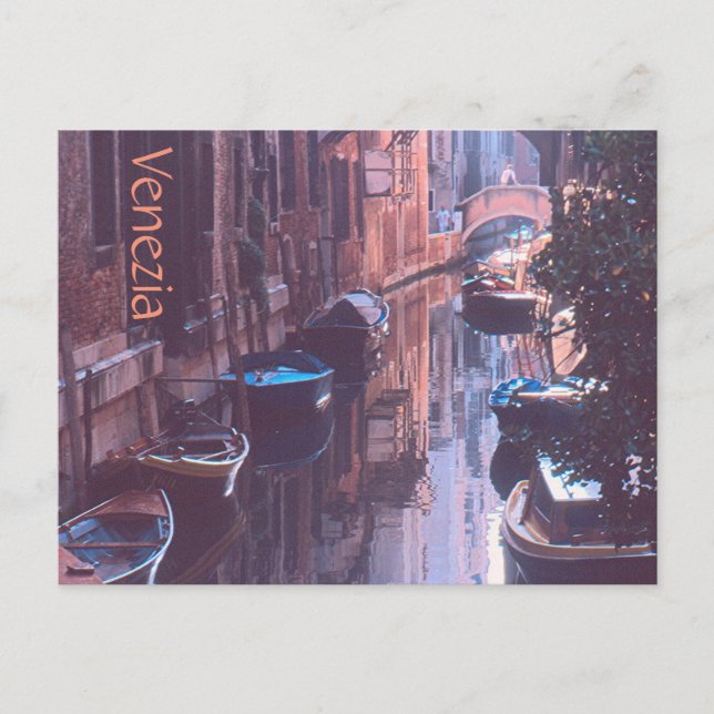 Postal postal, "CANALES DE VENECIA"/VENEZIA (Anverso)