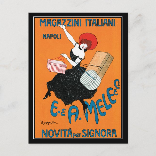 Postal Postal: Cappiello - Vintage - Magazzini Italiani (Anverso)