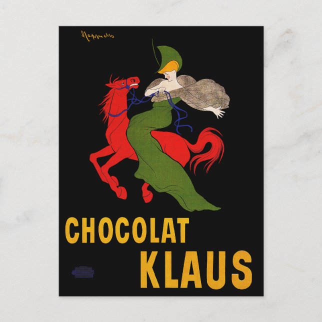 Postal Postal: Chocolat Klaus - Leonetto Cappiello (Anverso)