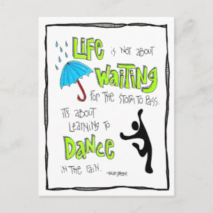Postal Postal: Cita de baile en lluvia