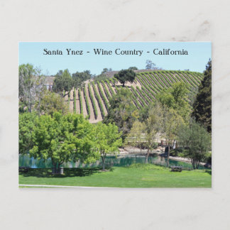 Postal ¡Postal de campo de vino de Santa Ynez!