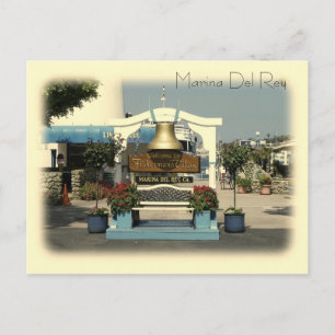 Postal ¡Postal de estilo vintage Marina Del Rey!