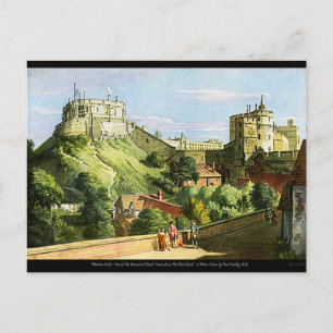 Postal ¡Postal de la pintura de la acuarela del castillo