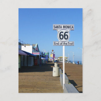 Postal ¡Postal de la ruta 66 de Santa Mónica!