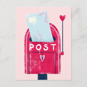 Postal postal de nota de amor