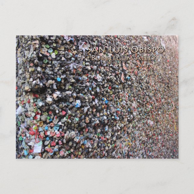 Postal ¡Postal de San Luis Obispo Bubblegum! (Anverso)