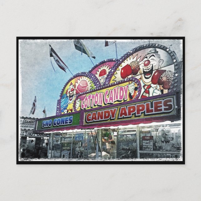 Postal "Postal del caramelo de algodón" (Anverso)