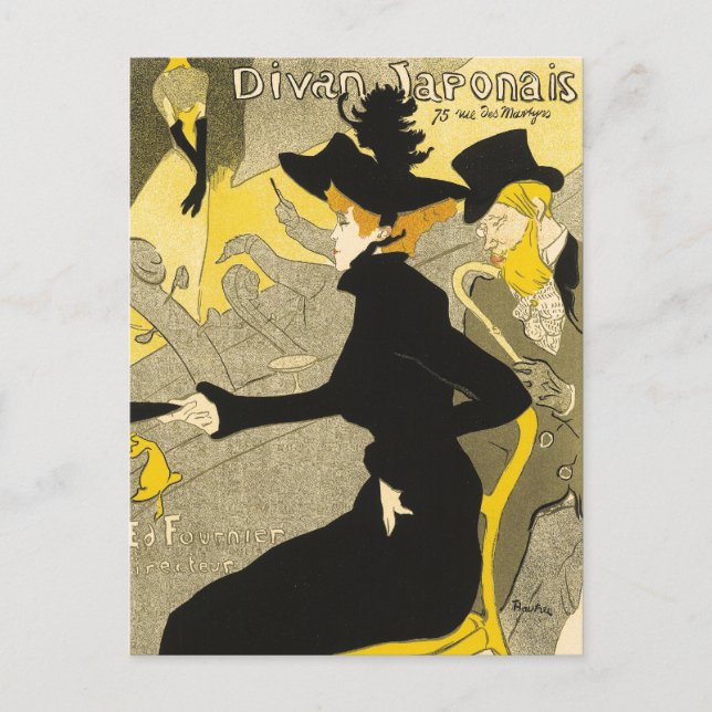 Postal Postal: Divan Japonais por Toulouse-Lautrec