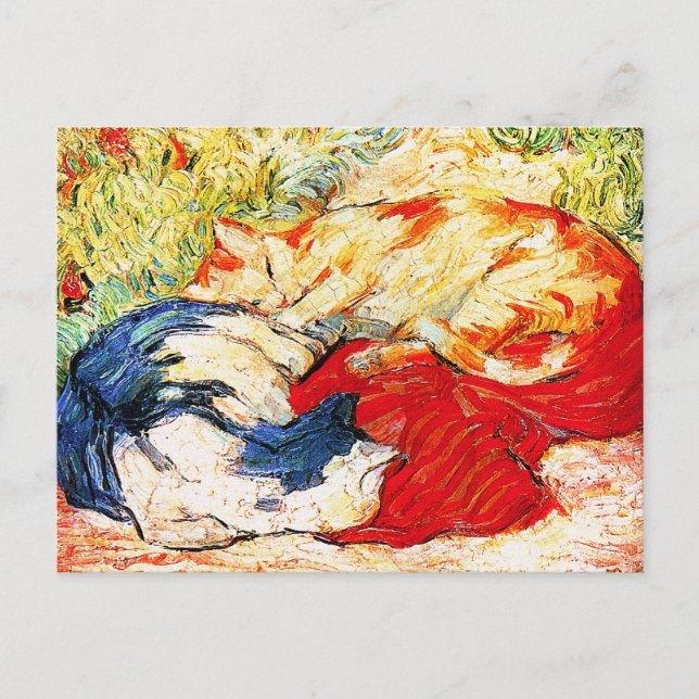 Postal Postal: Dos gatos (Anverso)