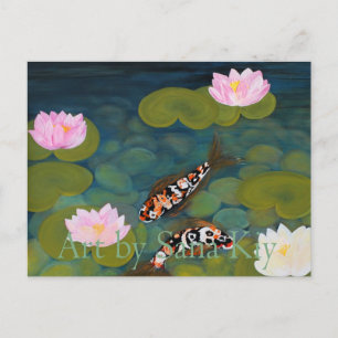 Postal Postal. Dos peces Koi