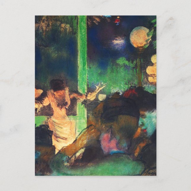 Postal Postal: Edgar Degas - Cafe des Ambassadeurs (Anverso)
