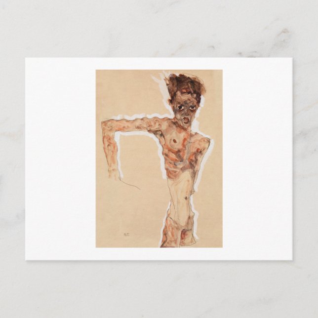 POSTAL  POSTAL: EGON SCHIELE : AUTORETRATO DE 1912 (Anverso)