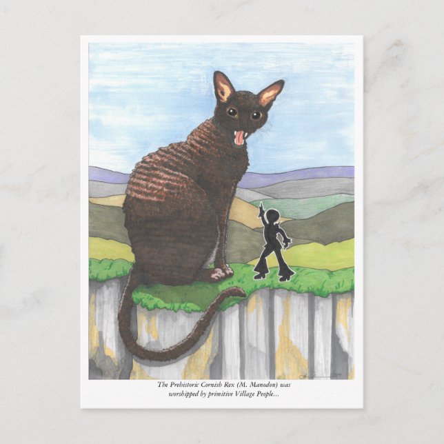 Postal Postal: El gato prehistórico (Anverso)