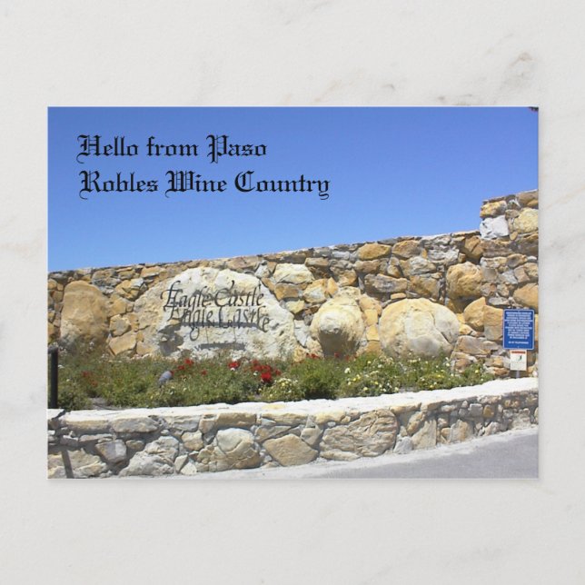 Postal Postal, entrada a la autopista del castillo de Eag (Anverso)